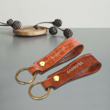 Load image into Gallery viewer, Sassora Premium Leather Keychain Key Ring Holders Anniversary Gift, Birthday Gift For All - Pack Of 2