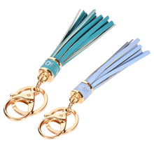 Load image into Gallery viewer, Sassora Premium Leather Tassel Fringe Keychain Gift Set - Pack Of 2