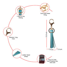 Load image into Gallery viewer, Sassora Premium Leather Tassel Fringe Keychain Gift Set - Pack Of 2