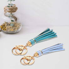 Load image into Gallery viewer, Sassora Premium Leather Tassel Fringe Keychain Gift Set - Pack Of 2