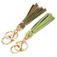 Load image into Gallery viewer, Sassora Premium Leather Tassel Fringe Keychain Gift Set - Pack Of 2