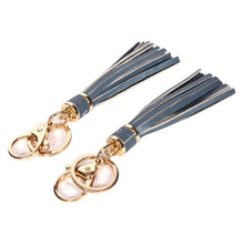 Load image into Gallery viewer, Sassora Premium Genuine Leather Tassel Fringe Keychain Gift Set - Pack Of 2