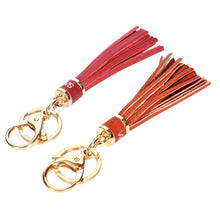 Load image into Gallery viewer, Sassora Premium Leather Tassel Fringe Keychain Gift Set - Pack Of 2