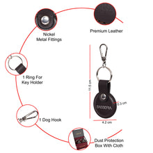 Load image into Gallery viewer, Sassora Premium Leather Round Shape Key Holder Gift Set - Pack Of 2