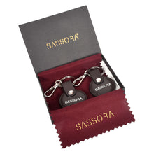 Load image into Gallery viewer, Sassora Premium Leather Round Shape Key Holder Gift Set - Pack Of 2