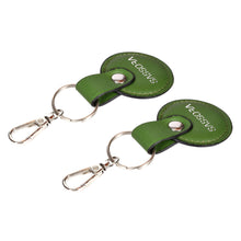 Load image into Gallery viewer, Sassora Premium Leather Round Shape Key Holder Gift Set - Pack Of 2