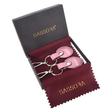 Load image into Gallery viewer, Sassora Premium Leather Round Shape Key Chain Gift Set - Pack Of 2