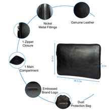 Load image into Gallery viewer, Sassora Premium Leather Unisex Slim Laptop Sleeve Cover