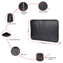 Load image into Gallery viewer, Sassora Premium Genuine Leather Unisex Laptop Sleeve