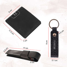 Load image into Gallery viewer, Sassora Premium Leather Men's Wallet, Keychain & Pen Case Combo For Every Occasion (Pack Of 3)