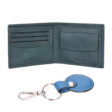 Load image into Gallery viewer, Sassora Genuine Leather Navy Men's Wallet, Metal Pen & Keyring Gift Combo Set (Pack Of 3)
