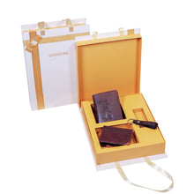 Load image into Gallery viewer, Sassora Premium Leather Valentine Gift Combo Of Wallet, key ring & card holder for boys (Pack Of 3)