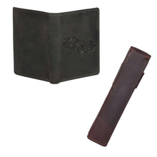 Load image into Gallery viewer, Sassora Raksha Bandhan Gift Combo – RFID Black Wallet & Brown Pen Case for Brother