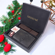 Load image into Gallery viewer, Sassora Raksha Bandhan Gift Combo – RFID Black Wallet & Brown Pen Case for Brother