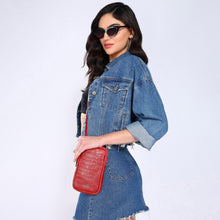 Load image into Gallery viewer, Sassora Genuine Leather iPhone Max Size Compatible Mobile Sling Bag