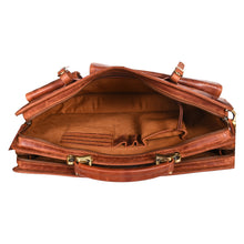 Load image into Gallery viewer, Sassora Premium Leather Unisex Large Laptop Messenger Bag