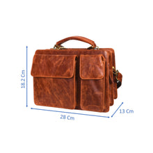 Load image into Gallery viewer, Sassora Premium Leather Unisex Small Messenger Bag