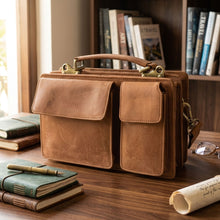 Load image into Gallery viewer, Sassora Premium Leather Small Messenger Bag for Unisex