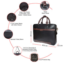 Load image into Gallery viewer, Sassora Premium Leather Men's Large Laptop Messenger Bag