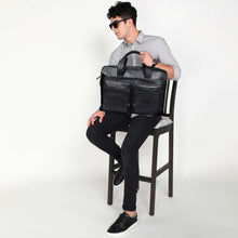 Load image into Gallery viewer, Sassora Premium Leather Men's Office Laptop Messenger Bag