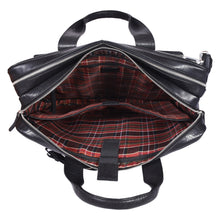 Load image into Gallery viewer, SASSORA Genuine Leather Messenger Bag for Men | 17 Inch Laptop Sleeve | Multiple Zip Compartments | Office & Travel Briefcase