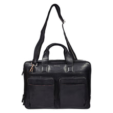 Load image into Gallery viewer, SASSORA Genuine Leather Messenger Bag for Men | 17 Inch Laptop Sleeve | Multiple Zip Compartments | Office & Travel Briefcase
