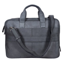 Load image into Gallery viewer, SASSORA Genuine Leather Messenger Bag for Men | 17 Inch Laptop Sleeve | Multiple Zip Compartments | Office & Travel Briefcase | Grey
