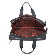 Load image into Gallery viewer, SASSORA Genuine Leather Messenger Bag for Men | 17 Inch Laptop Sleeve | Multiple Zip Compartments | Office & Travel Briefcase | Grey