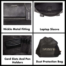 Load image into Gallery viewer, Sassora Premium Leather Laptop Messenger Bag For Everyday Use