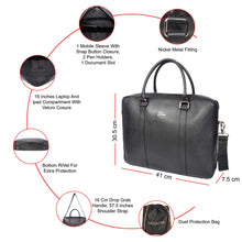 Load image into Gallery viewer, Sassora Premium Leather Office Laptop Messenger Bag
