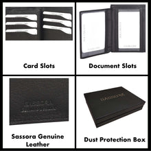 Load image into Gallery viewer, Sassora Men & Women Casual, Formal Black Genuine Leather RFID Large Notecase