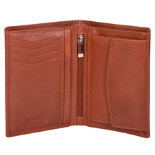 Load image into Gallery viewer, Sassora Genuine Leather Brown RFID Protected Large Bi-Fold Notecase