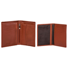 Load image into Gallery viewer, Sassora Genuine Leather Brown RFID Protected Large Bi-Fold Notecase