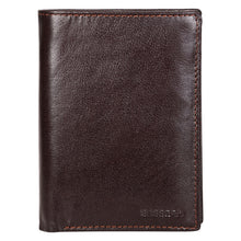 Load image into Gallery viewer, Sassora Genuine Leather Dark Brown RFID Protected Large Notecase