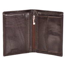 Load image into Gallery viewer, Sassora Genuine Leather Dark Brown RFID Protected Large Notecase