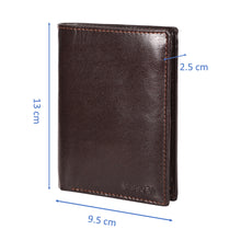 Load image into Gallery viewer, Sassora Genuine Leather Dark Brown RFID Protected Large Notecase