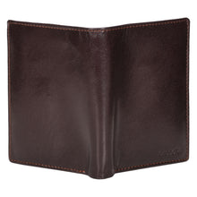 Load image into Gallery viewer, Sassora Genuine Leather Dark Brown RFID Protected Large Notecase