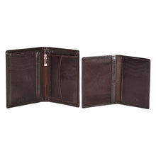 Load image into Gallery viewer, Sassora Genuine Leather Dark Brown RFID Protected Large Notecase