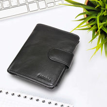 Load image into Gallery viewer, Sassora Premium Leather Black RFID Large Notecase with 11 Card Slots