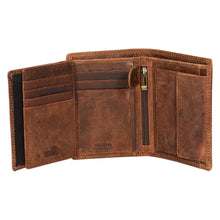 Load image into Gallery viewer, Sassora Genuine Leather RFID Notecase – Aeroplane Embossed (Bifold Design)