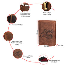 Load image into Gallery viewer, Sassora Pure Leather RFID Notecase Wallet – Animal Pattern Embossed