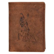 Load image into Gallery viewer, Sassora Genuine Leather RFID Animal Embossed Design Large Notecase