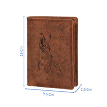 Load image into Gallery viewer, Sassora Genuine Leather RFID Animal Embossed Design Large Notecase