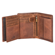 Load image into Gallery viewer, Sassora Genuine Leather RFID Bike Embossed Pattern Large Notecase