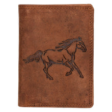 Load image into Gallery viewer, Sassora Genuine Leather RFID Animal Embossed Pattern Large Notecase