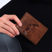 Load image into Gallery viewer, Sassora Pure Leather RFID Animal Embossed Pattern Large Notecase Wallet