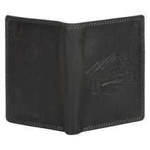 Load image into Gallery viewer, Sassora Premium Leather RFID Notecase Wallet – Mountain Embossed Design