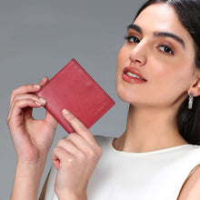 Load image into Gallery viewer, Sassora Genuine Leather Wallet – Medium Bifold with Snap Closure | RFID Protected