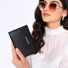 Load image into Gallery viewer, Sassora Genuine Leather Tri-fold RFID Notecase Wallet for Women's