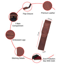 Load image into Gallery viewer, Sassora Premium Leather Unisex Pen Holder Case (Set of 1)